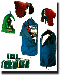 Custom bags for saddles, bridles, harnesses and other apparel accessories.