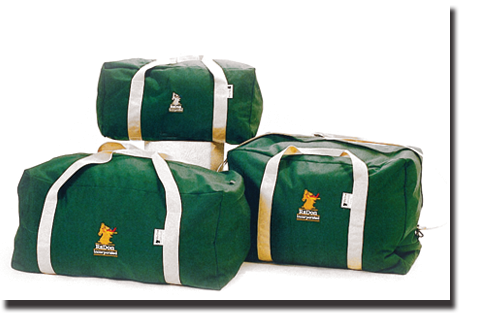 Forest Green & Tan Duffle Bags in Various Sizes